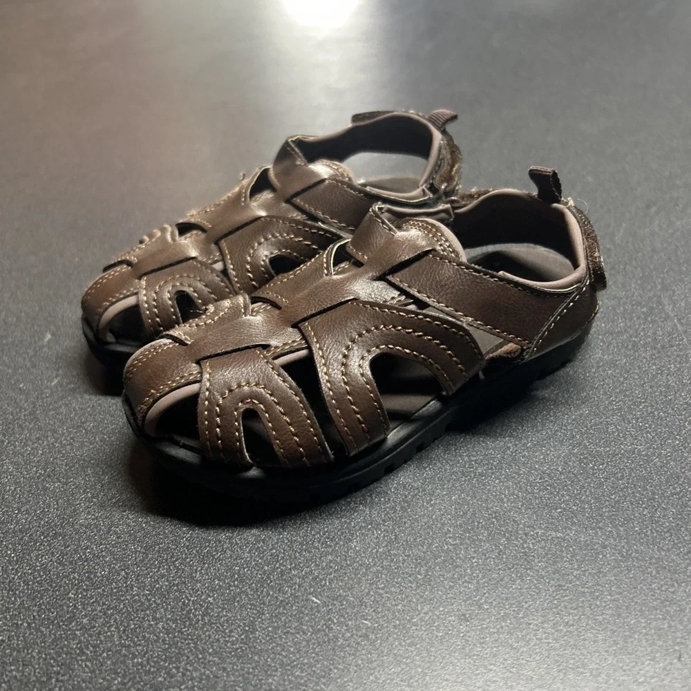 Carters Brown Sandals Toddler Size 10 Summer Clothes Nautical Beachy